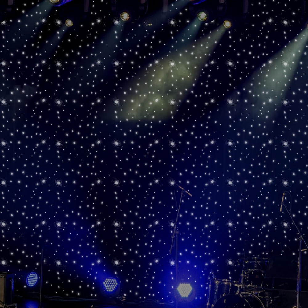 LED Stage Star Sky Background, Stage Background Curtain Set, LED Stage Backdrop.