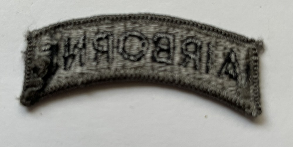Gray Black 101st Airborne Division Tab Patch