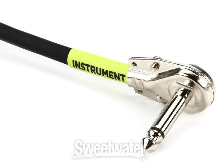 Ernie Ball 6" Flat Angle / Flat Angle Patch Cable (3-pack) - Black