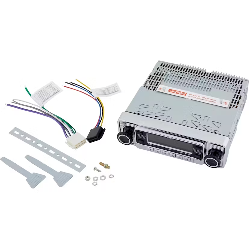 Ford Truck USA-4 DIN Radio AM/FM CD player MP3 Bluetooth Vintage Chrome Face