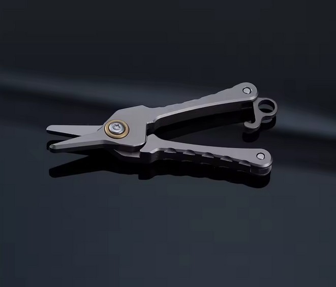Titanium Mini Scissors Keychain Utility Folding Shears Feather Light Pocket EDC