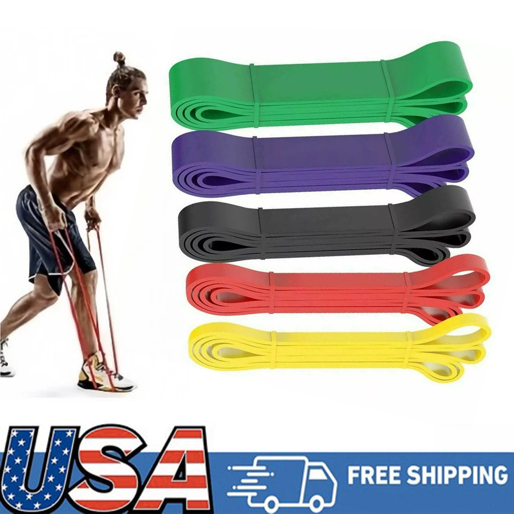 Professional Loop Resistance Bands 5-Pack For Pull-Up Assist, Strength Training