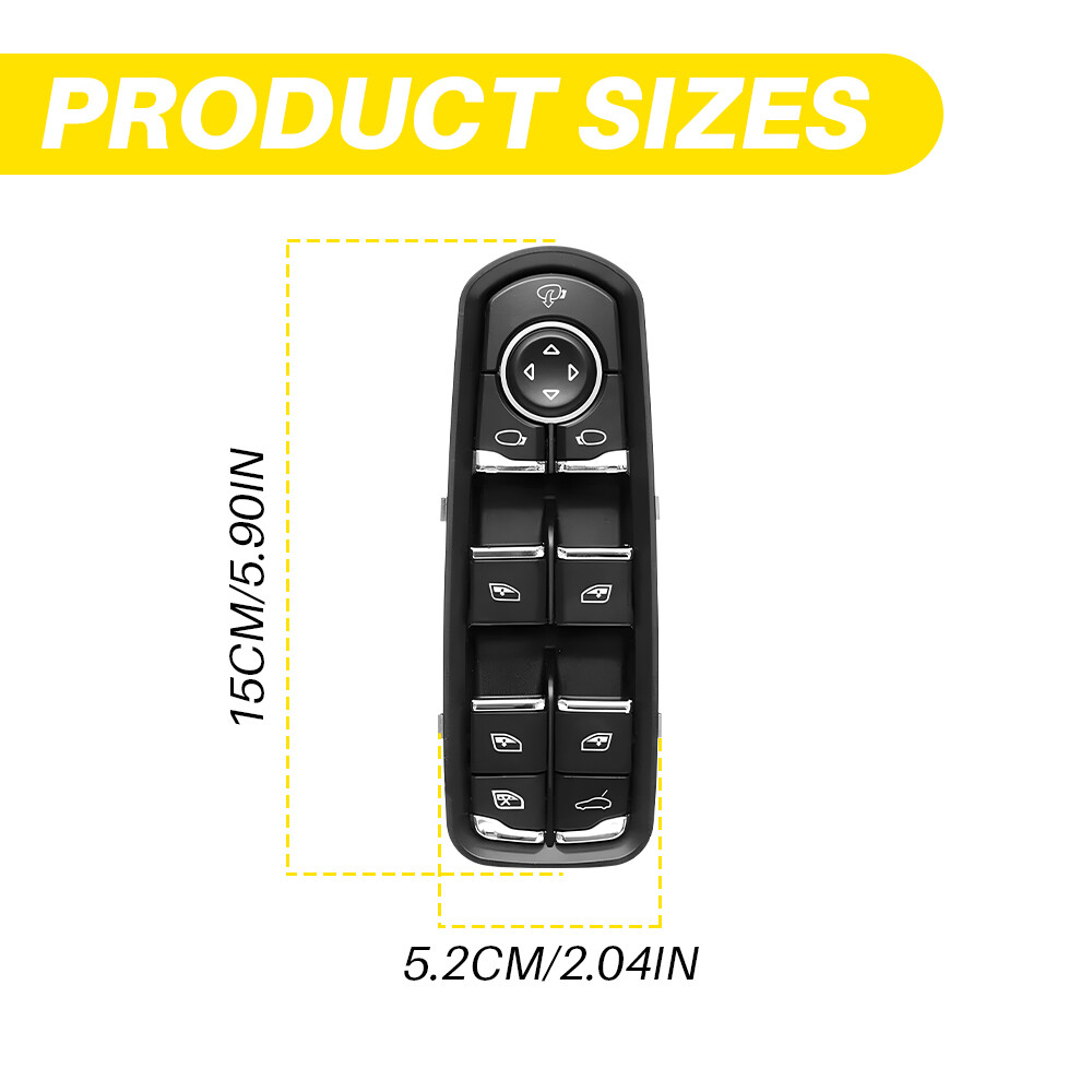 Driver Left Side Window Switch Control 7PP959858 For 2011-2014 Porsche Cayenne