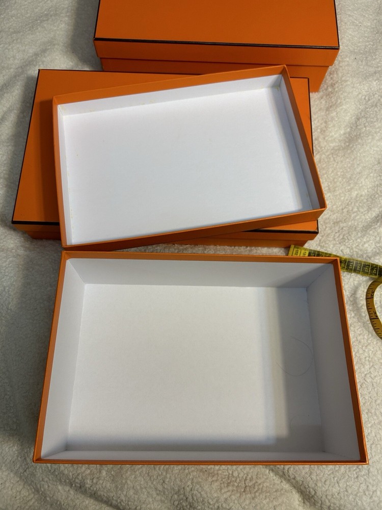 Authentic Hermès Empty Orange Gift Box Set (3 Boxes)