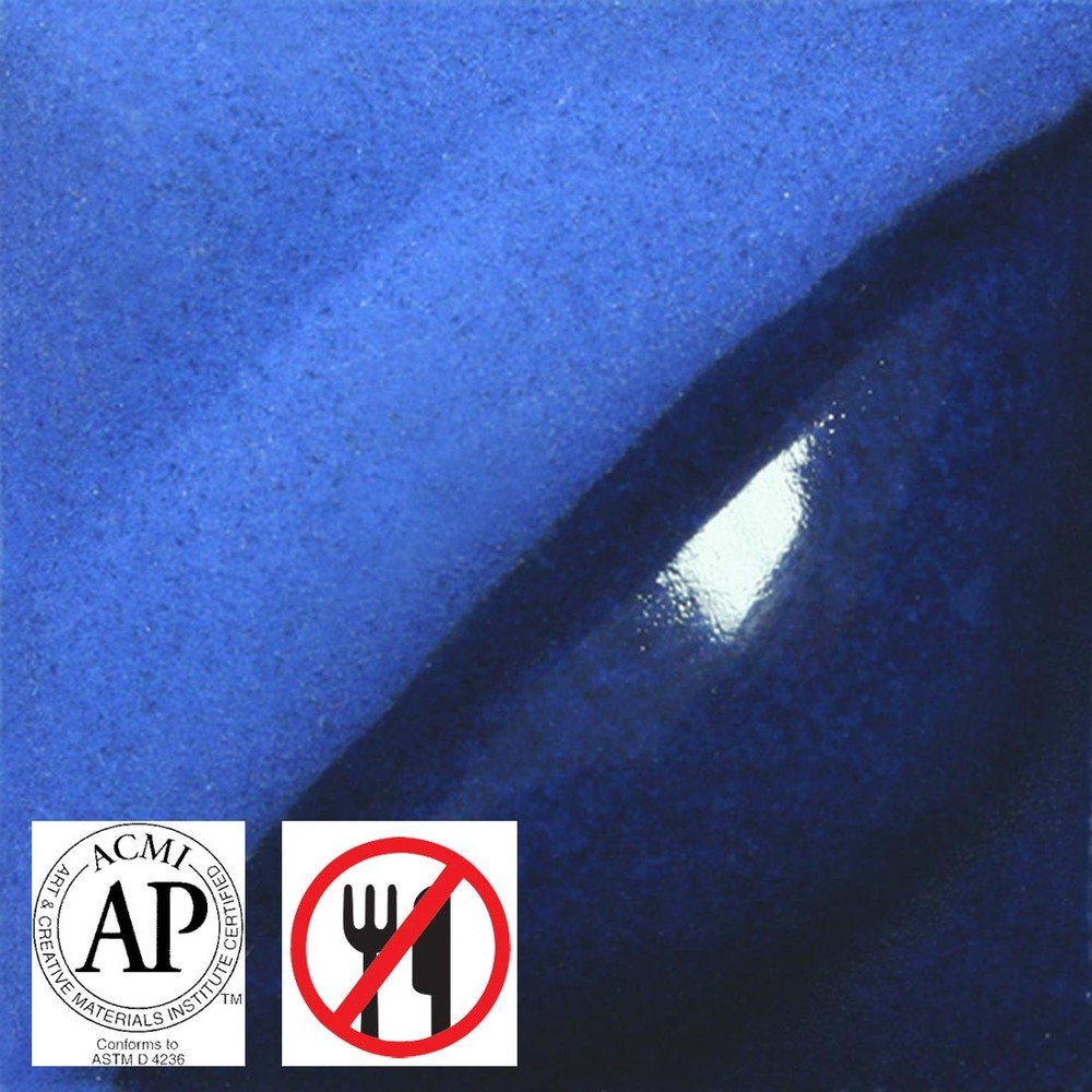 AMACO Velvet Underglaze Pint Electric Blue