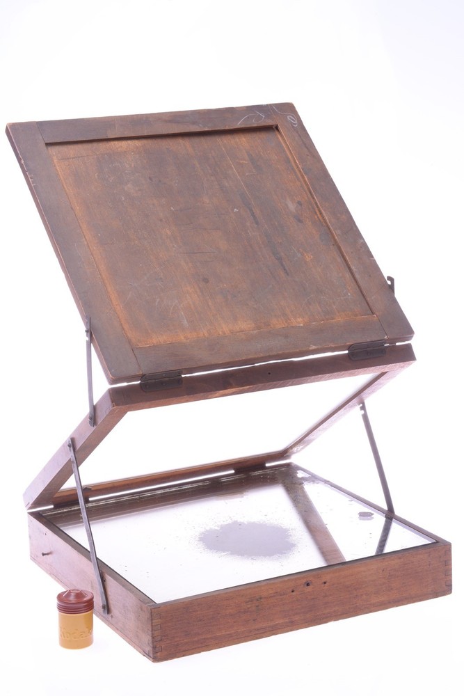 ✅ ANTIQUE RETOUCH, RETOUCHING DEVICE LARGE 28X28CM FORMAT MIRROR & FOCUS SCREEN
