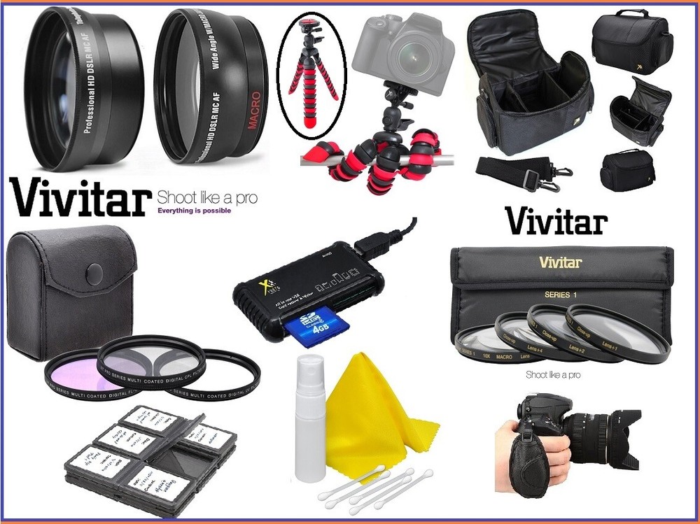 Super Saving Pro Hi Def Deluxe Accessory Bundle For Canon EOS M200