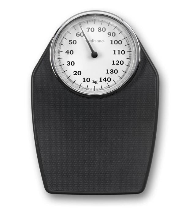 KG Bathroom Scale - Medisana Mechanical PS 100 Black (No Batteries Needed) NIB