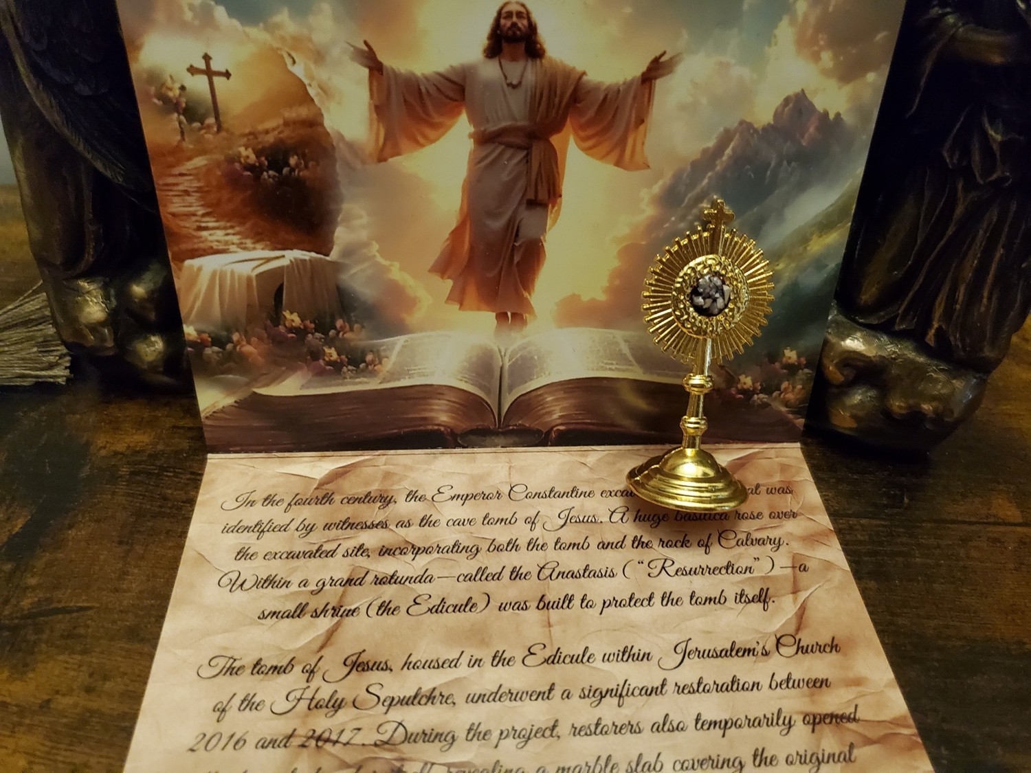 Tomb of Jesus Reliquary with Stone From Tomb of Jesus Holy Sepulchre