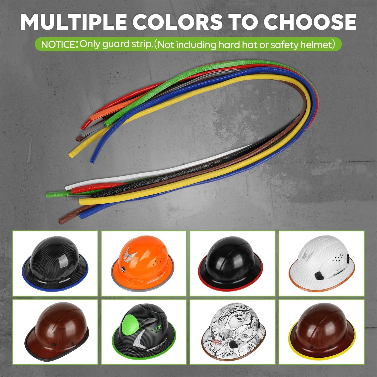 GREEN DEVIL Full Brim Guard, Hard Hat Guard Strip,Hard Hat Accessories for Stren
