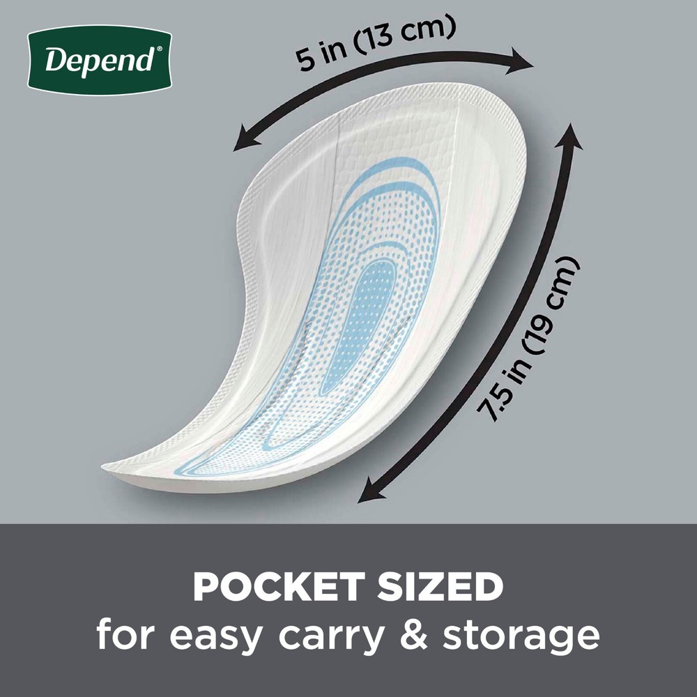 Depend Shield Incontinence Pads for Men Bladder Control Pads, Light, 58 Count