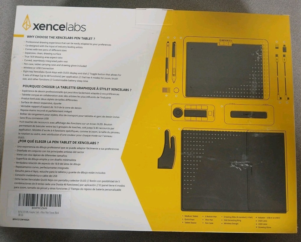 XenceLabs Drawing Pen Tablet Medium Bundle. Unopened still in plastic wrap.