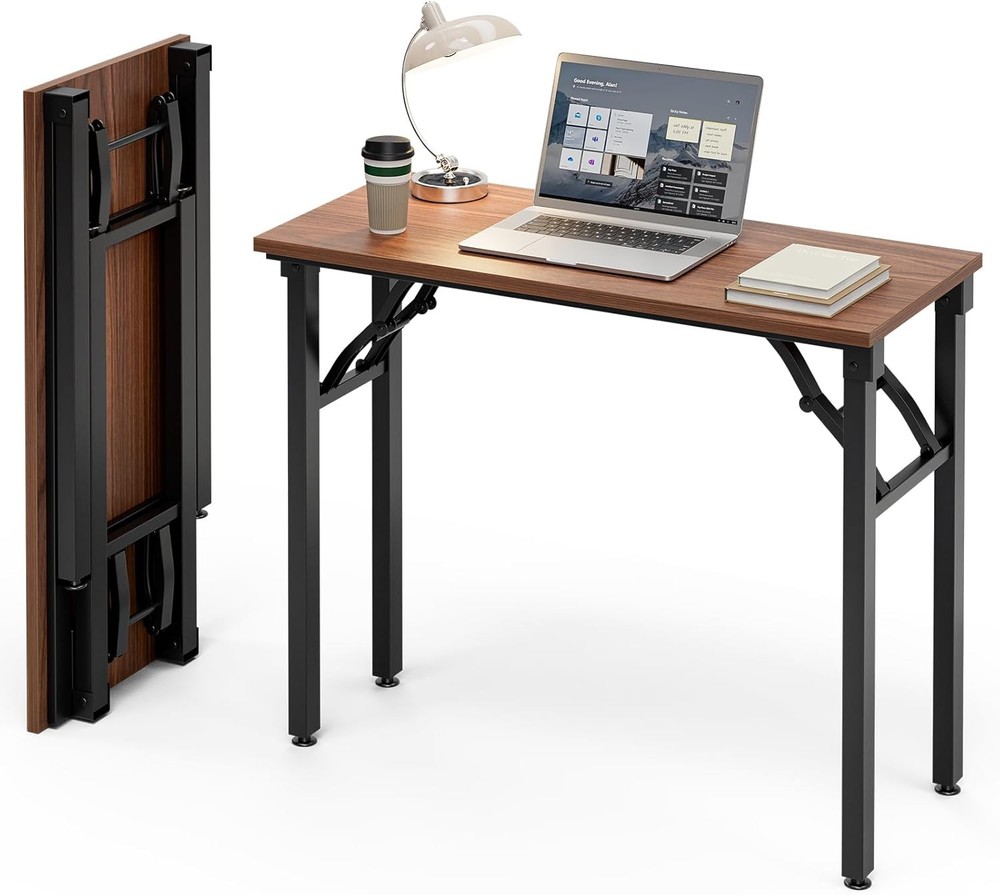 Small Folding Computer Desk – Portable 35.8 Inch Foldable Laptop Table