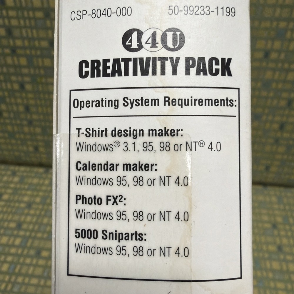 Canon Creativity Pack For PC - Windows - 4 CD Set - Sealed