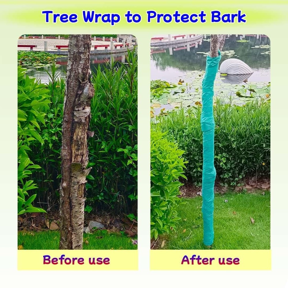 3" x 120' Tree Wrap to Protect Bark, Trunk Protector Green X