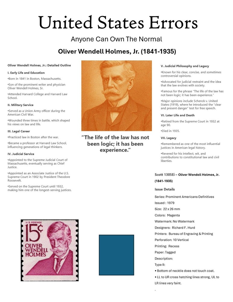 Centsational Custom Presentation Panel For Error SN 1305Ei - 8.5” X 11”