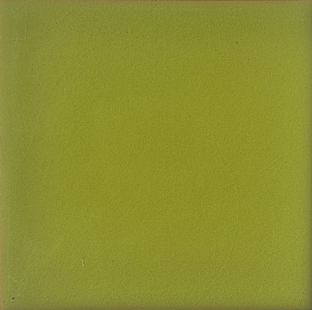 S#026) Mexican Tile sample Ceramic Handmade 4x4 inch, LIME GREEN