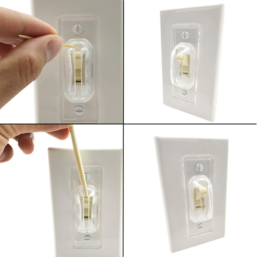 6 Pack Light Switch Guard, Clear, Child Proof Cover, Prevents Switch Flips