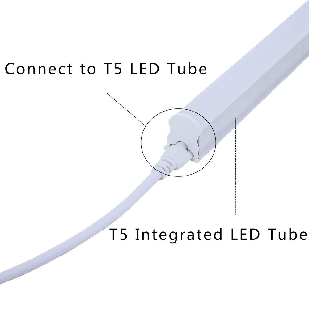 6FT 4-24 Pack, US Plug Power Cords & Extensions for T8/T5 LED Lights