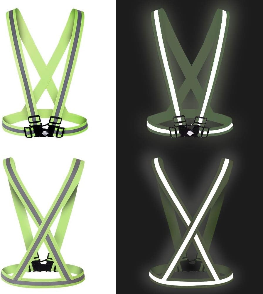 Adjustable 10-Pack Reflective Vests - Ideal for Construction, Cycling & Running