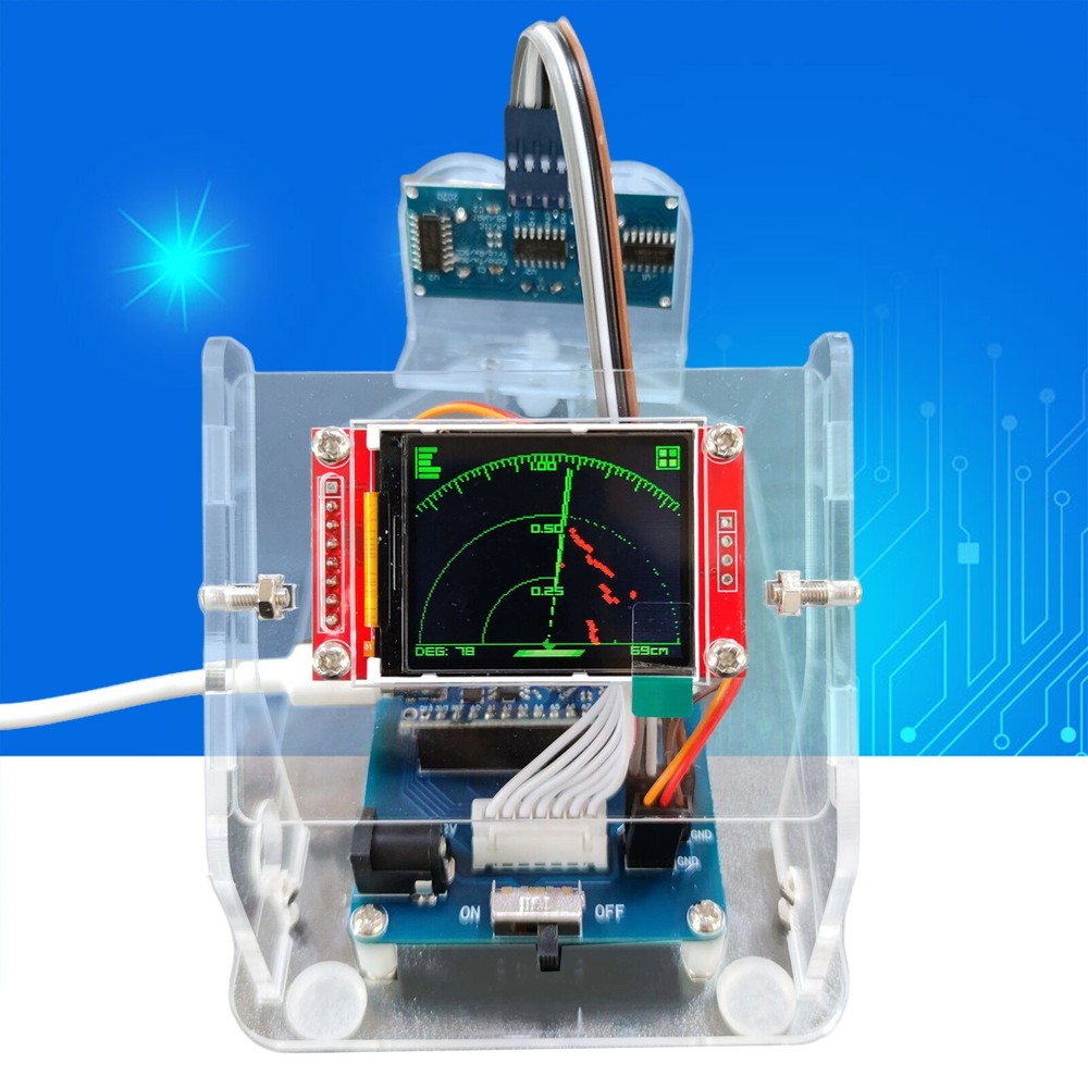 Mini Ultrasonic Radar&1M Motor Range for Arduino Starter Kit Program Education--