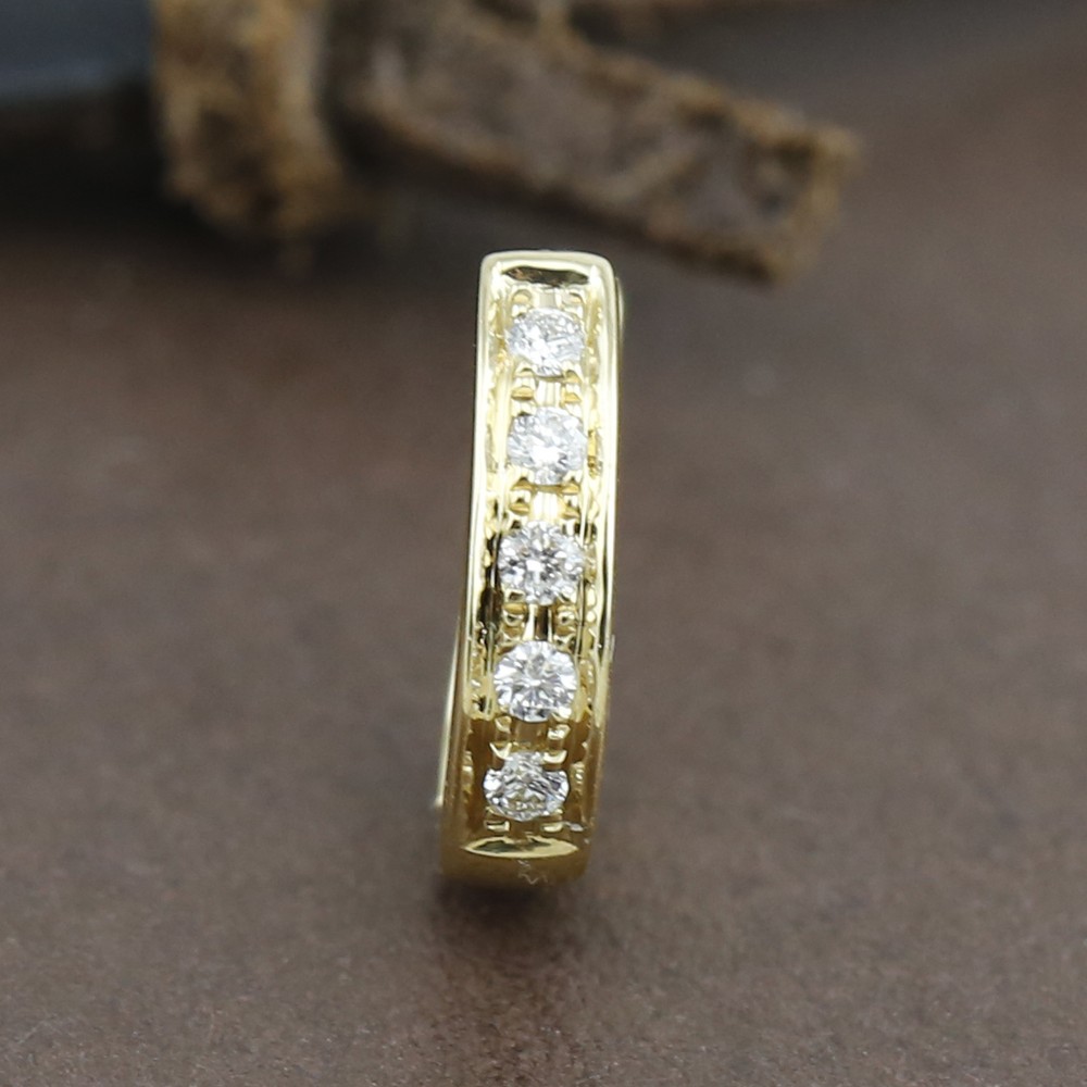 Genuine 18CT Solid Yellow Gold Diamonds Enhancer 10mm