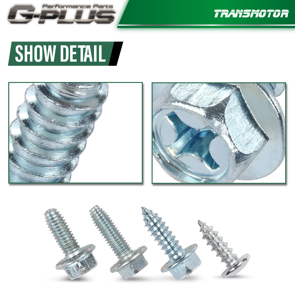 800 License Plate Screws (100 each/8 different) for Auto Dealers - Bulk quantity