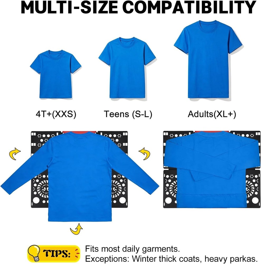 Version 3 Shirt Folding Board t Shirts Clothes Folder Durable Plastic Folding...