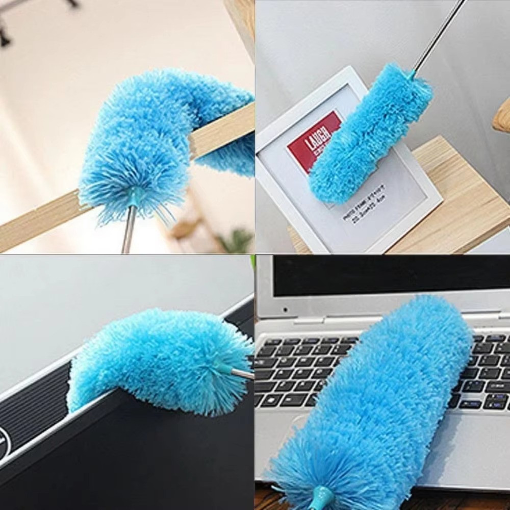 Extendable Feather Duster Long Telescopic Duster Magic Static Duster 1pc gray