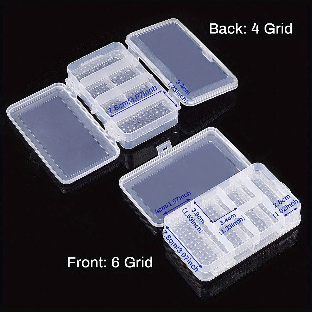 3pcs Double Layer Plastic Storage Container Portable Storage Organizer with 10