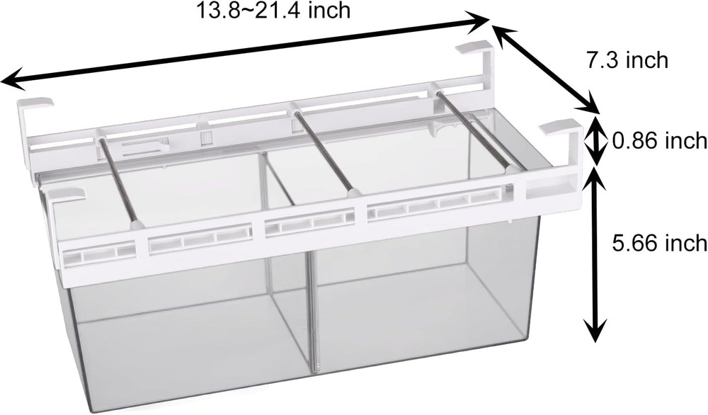 2 Pack Extra-Large Deli Drawer Organizer for Refrigerator Pull Out - Fridge