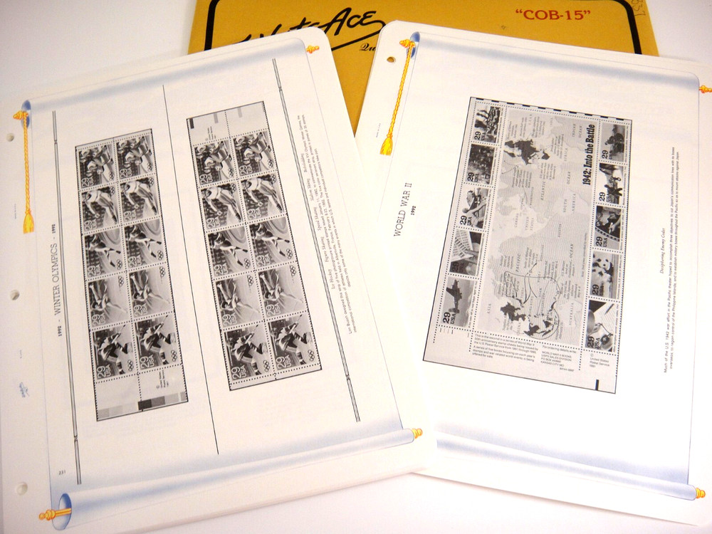 White Ace 1992 Commemorative Copyright Blocks Supplement COB-15 NOS