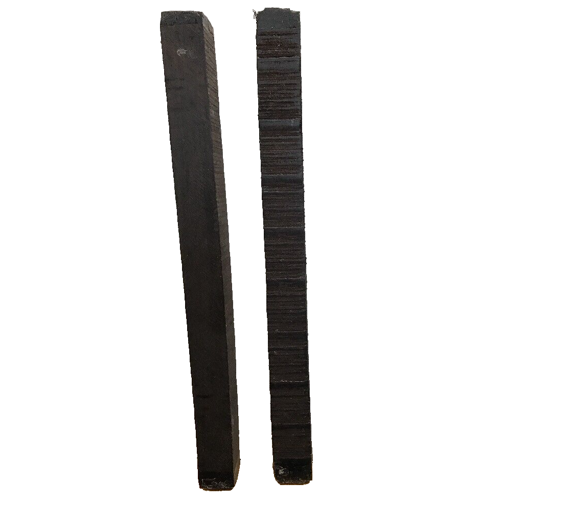 2 Pack, Gaboon Ebony Turning Wood Pool Cue Square Wood Block 1-1/2"x1-1/2"x18"