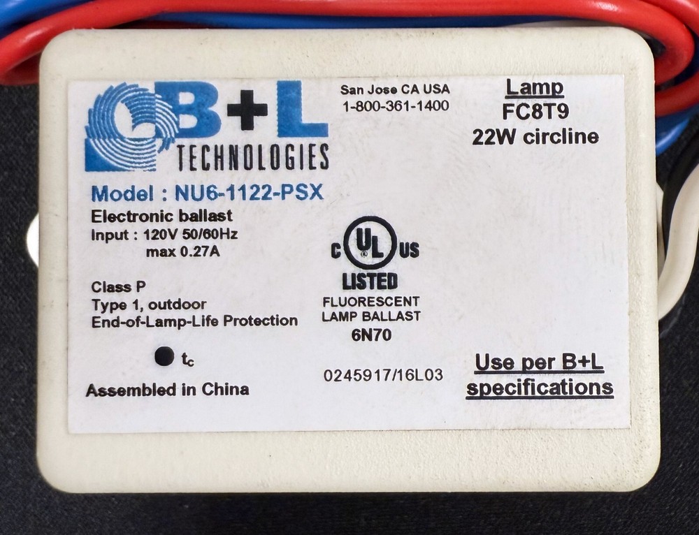 BL Technologies - NU6-1122-PSX Compact Fluorescent Ballast *NEW