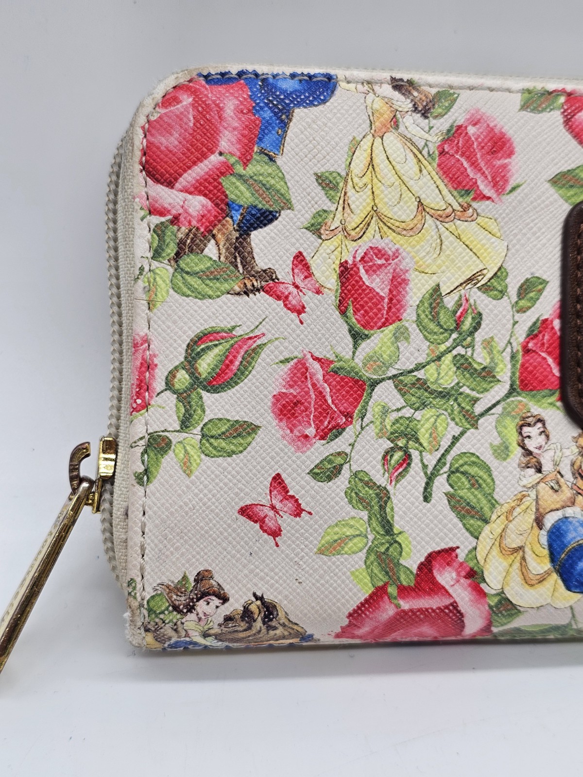 Disney Loungefly Beauty And The Beast Faux Leather Wallet SEE CONDITION