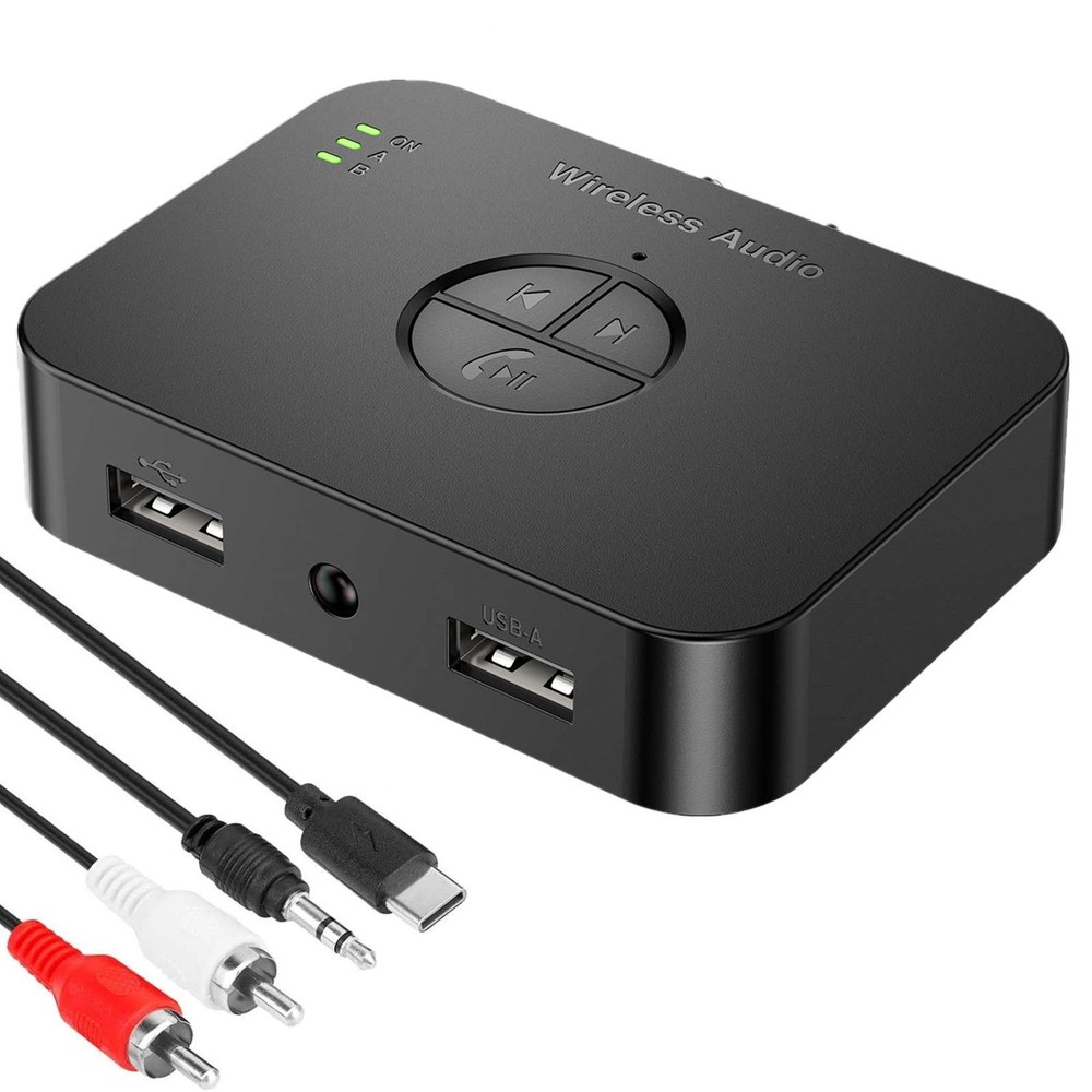 New Bluetooth 5.4 Receiver Wireless Audio Adapter RCA/AUX/Type-C/USB interface