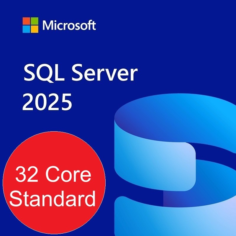 SQL Server 2025 Standard 32 Core Edition Unlimited User CALs Genuine Authentic