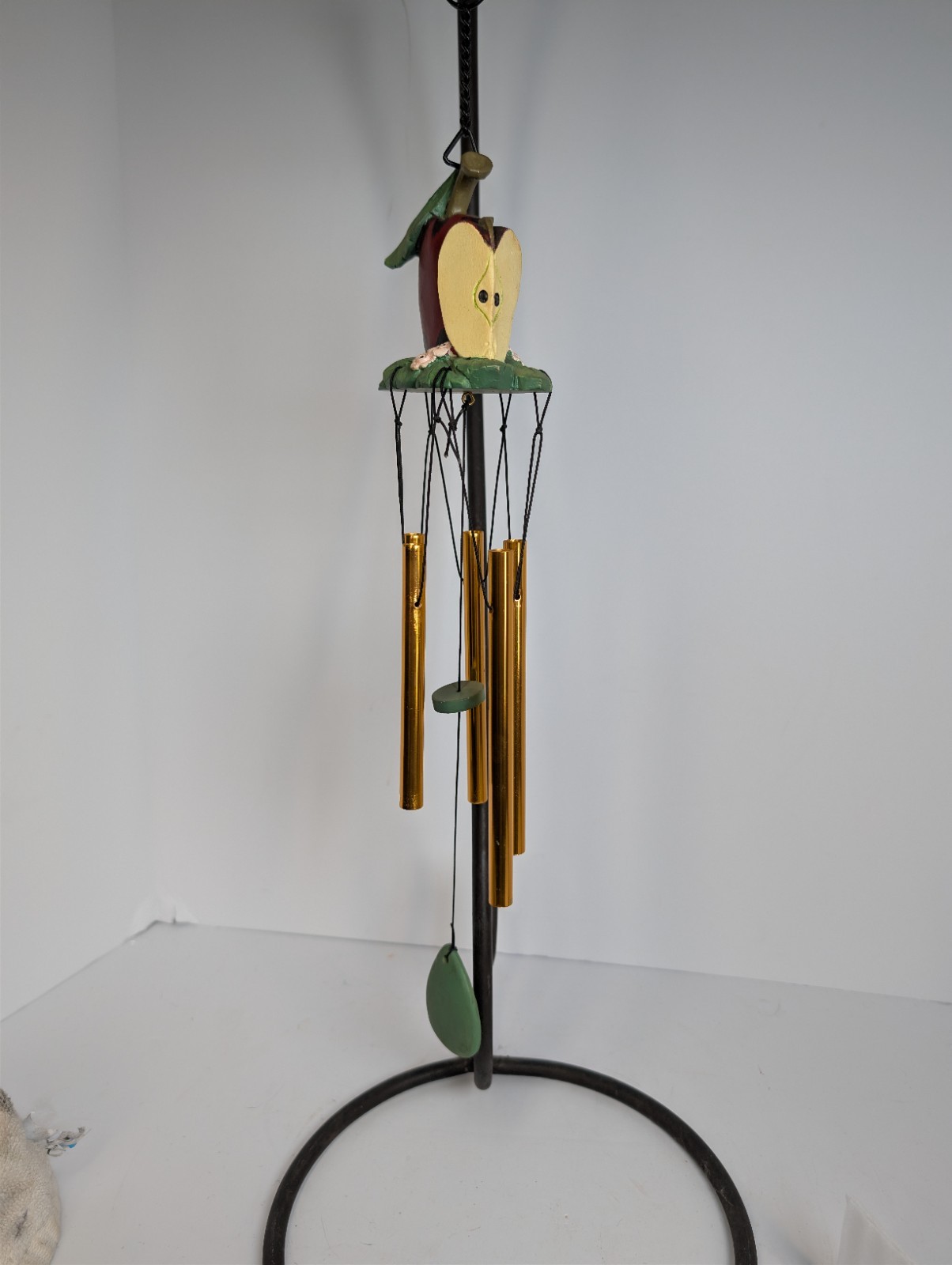 Small Vintage 90s Apple Core Blossom Resin & Copper Wind Chime