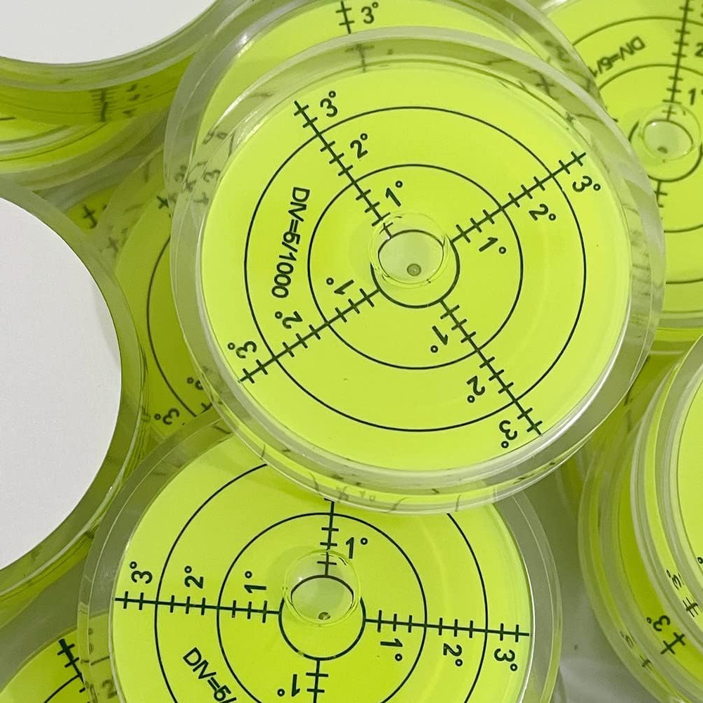 Double-Sided Adhesive Circular Bubble Level - Precision Measuring Tool 50x10mm
