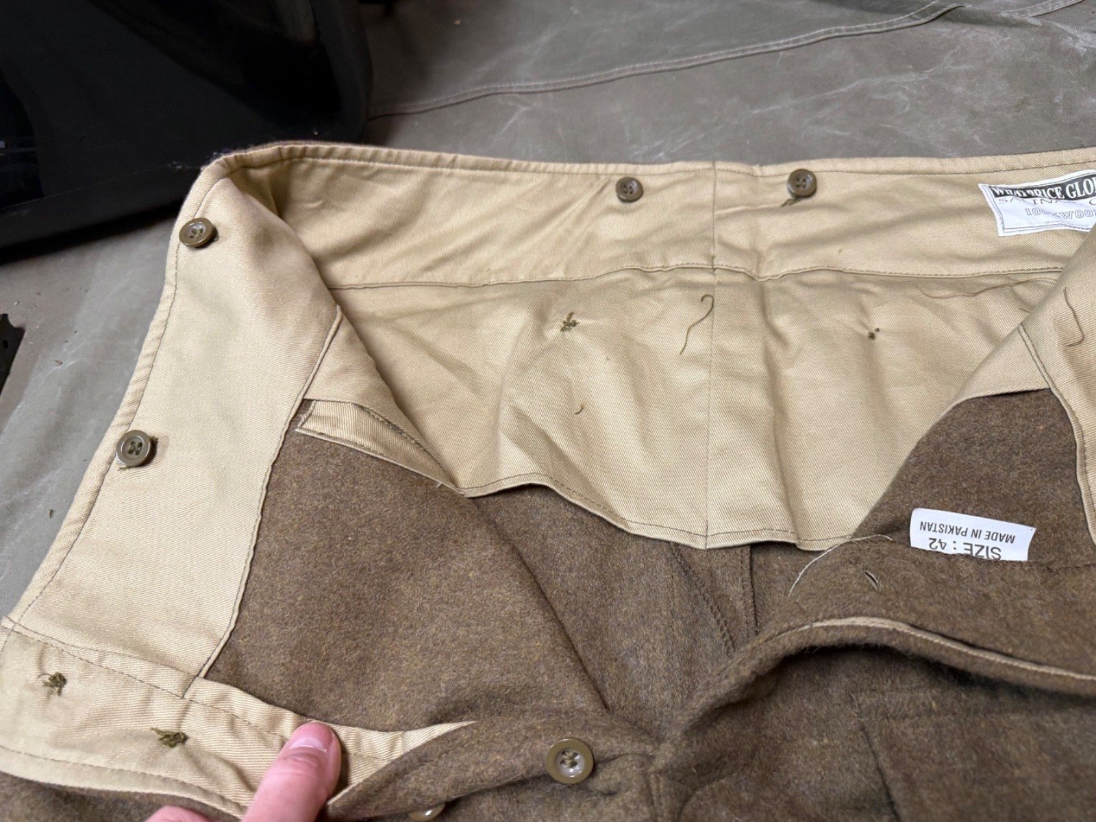 WWII BRITISH ARMY P1937 P37 WOOL BATTLEDRESS FIELD TROUSERS-SIZE 3XLARGE