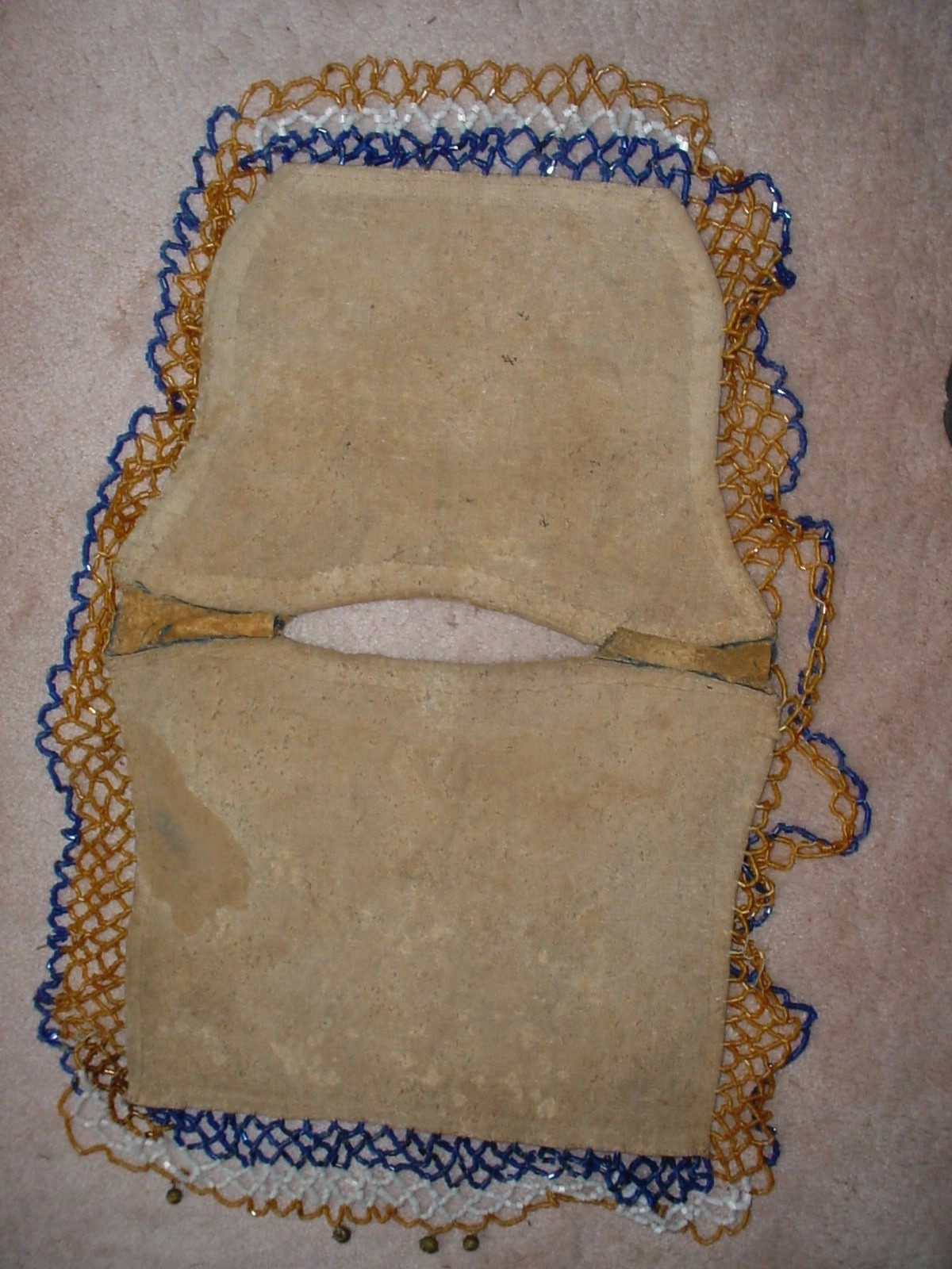 OLD CA 1900 YAKAMA PLATEAU INDIAN FULLY BEADED CAPE YOKE JINGLE DANCE