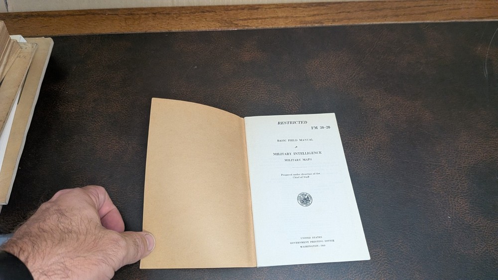 Original WWII War Department Basic Field Manual Maps