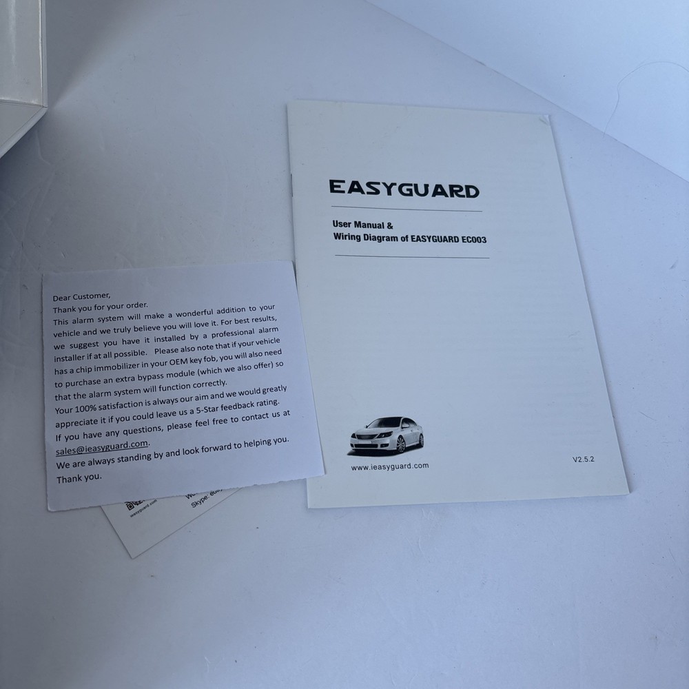 EASYGUARD Pke Auto Start Keyless Entry Car Alarm remote engine start DC12V