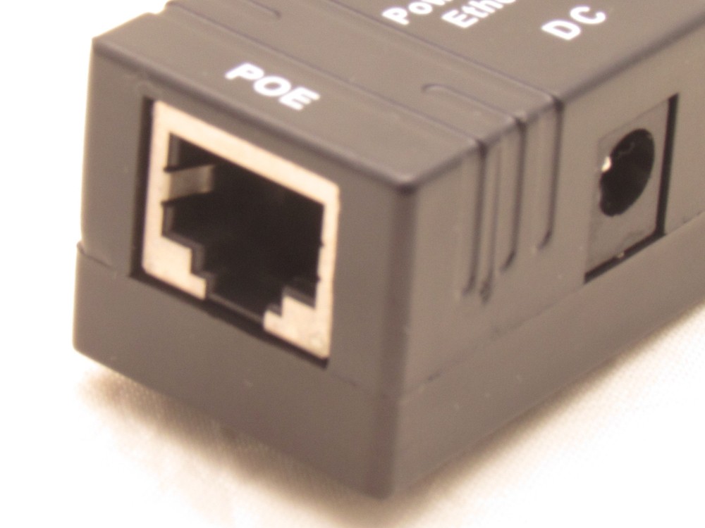 POE Injector Splitter over Ethernet Adapter For IP Camera LAN Network DC Black