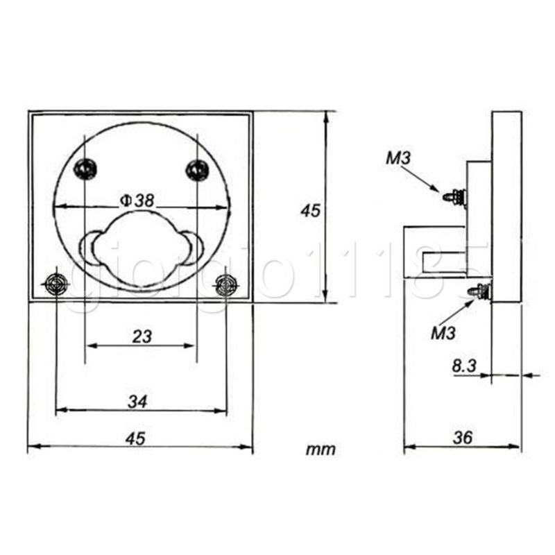 AC 0 ~ 20V Square Analog Volt Pointer Needle Panel Meter Voltmeter 91L4