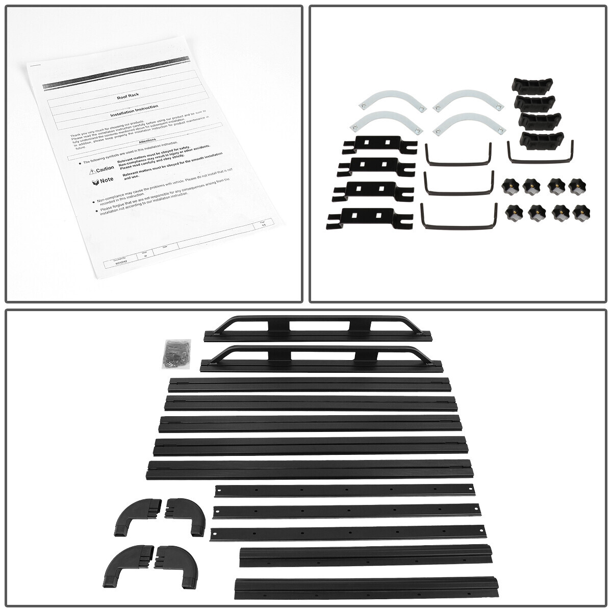 60"x 48"x 6"ALUMINUM ROOF RACK CAR/SUV CARGO BAG/LUGGAGE CARRIER BASKET BLACK