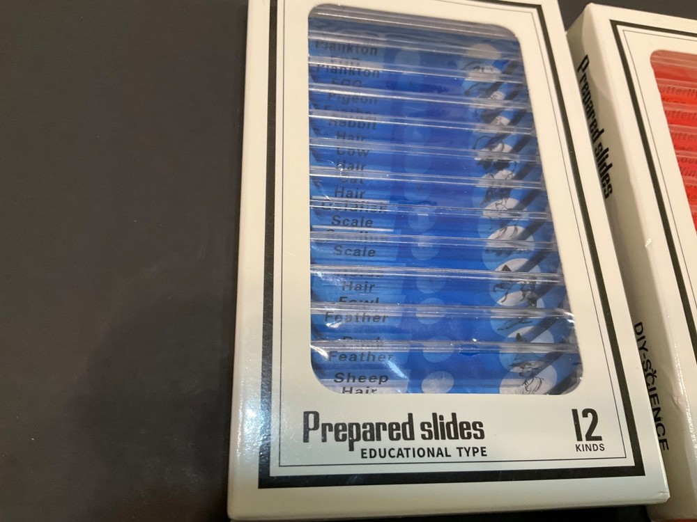 48 Pcs Prepared Microscope Slides Specimen Animals Insects Plants Flowers Sample