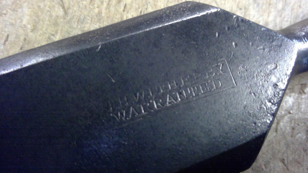 Vintage T.H. Witherby 1-1/2” Wide Beveled Edge Socket Chisel