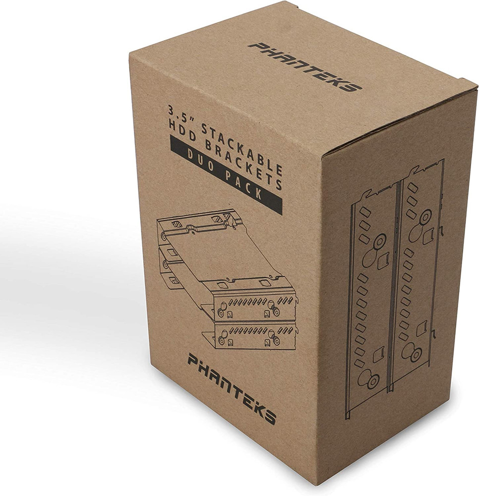 Phanteks - Stackable 3.5" HDD Bracket Duo Pack Cases PH-HDDKT_03Black