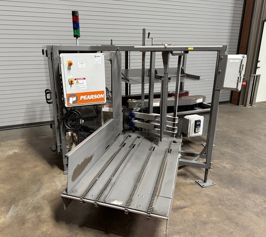 Pearson CE15 Automatic Case Erector with Bottom Taper, Box Former